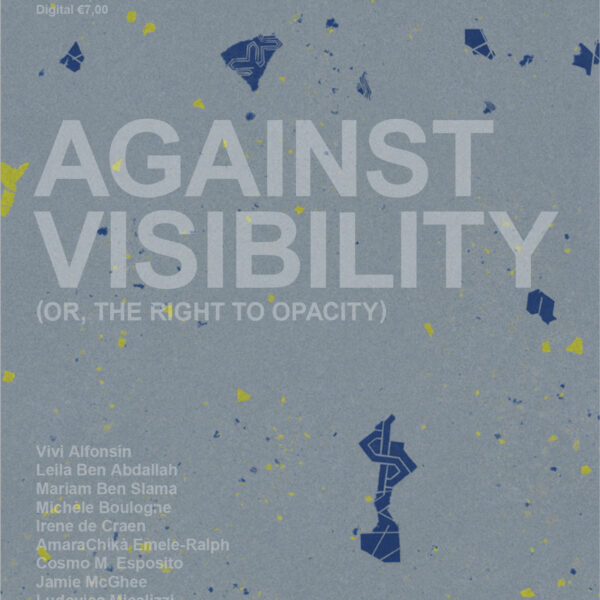 Errant Journal #8 Against Visibility (or, the Right to Opacity) – Print