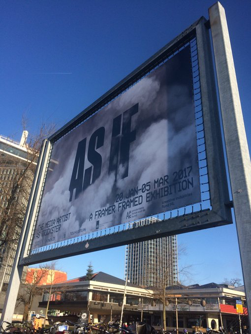 As If, banner aan het IJ, Amsterdam