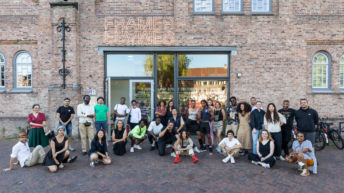 Opening of 'A Funeral for Street Culture' by Metro54 and Rita Ouédraogo hosted by Framer Framed, Amsterdam (2021), foto: © Maarten Nauw  / Framer Framed