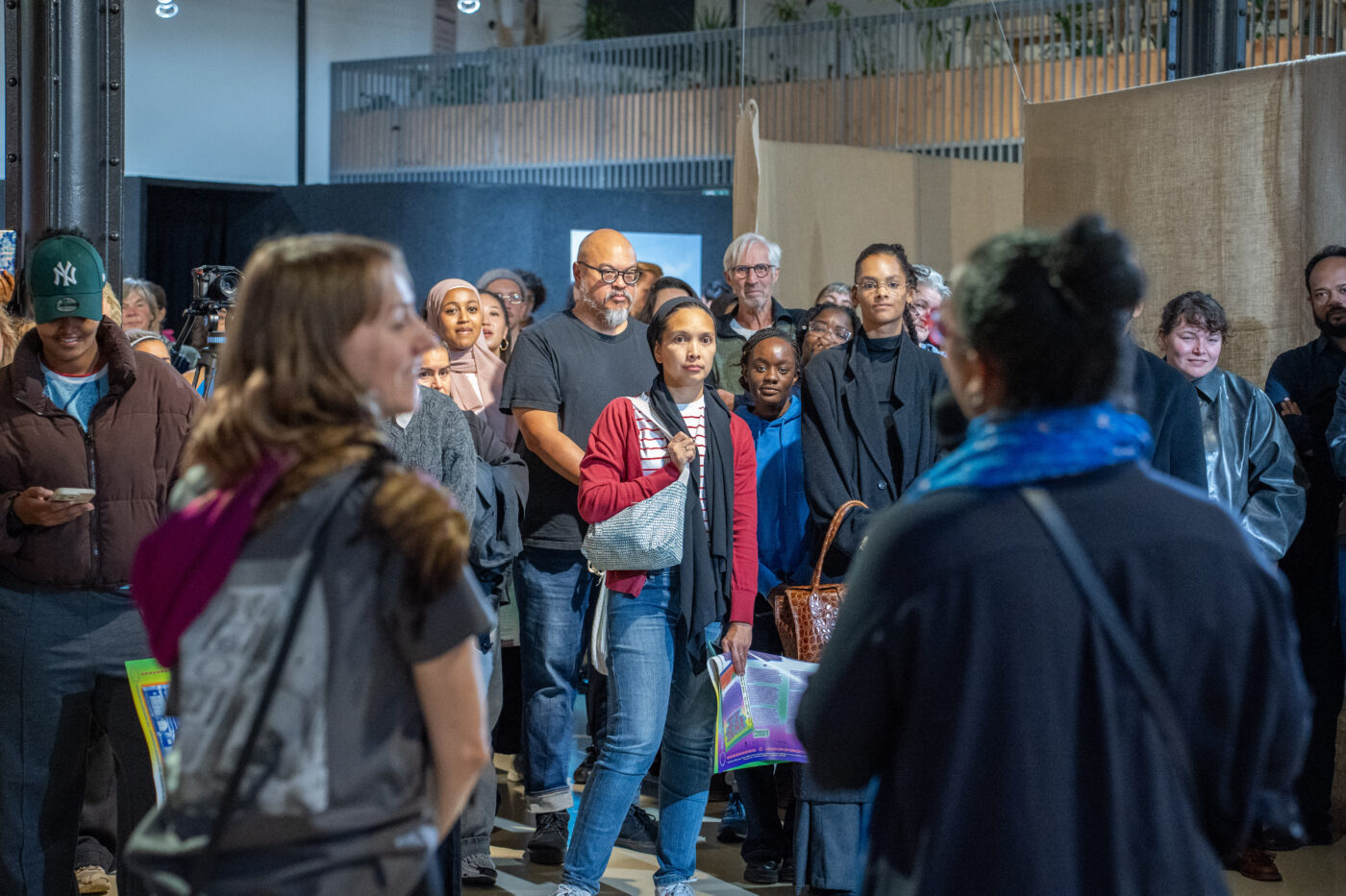 Opening van de tentoonstelling The Anarchist Citizenship: People Made of Stories (2024) bij Framer Framed, Amsterdam. © Farouk Ebaiss @TheMomentory / Framer Framed.