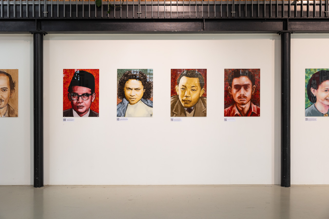 Portraits by Yayak Yatmaka. Commissioned by Watch65. Installation photo from the exhibition Lawan! (2025) at Framer Framed, Amsterdam. Photo: © Maarten Nauw / Framer Framed
