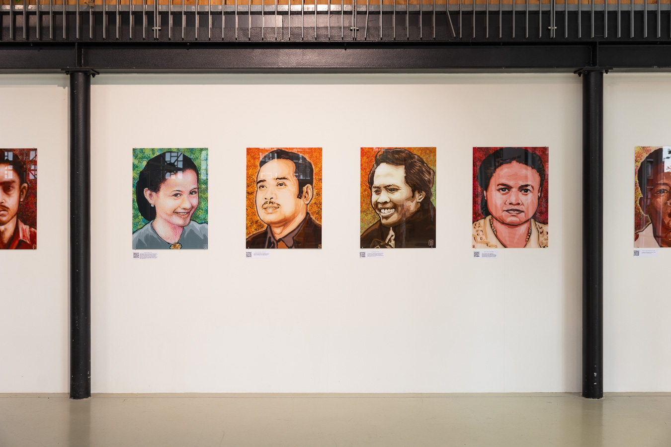 Portraits by Yayak Yatmaka. Commissioned by Watch65. Installation photo from the exhibition Lawan! (2025) at Framer Framed, Amsterdam. Photo: © Maarten Nauw / Framer Framed.