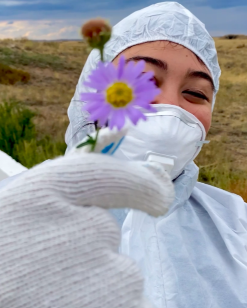 Aigerim Seitenova in JARA – Radioactive Patriarchy (2023). Photo courtesy of Aigerim Seitenova.