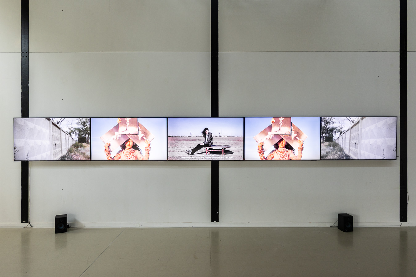 Installation photo of Between Fires – Irradiated Imaginations & Anti-Nuclear Solidarities (2026) at Framer Framed, Amsterdam. Photo: © Maarten Nauw / Framer Framed