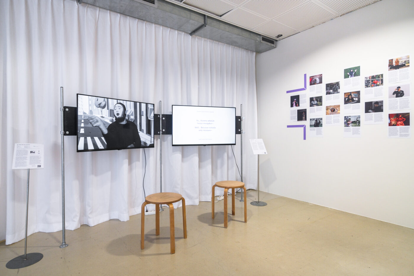 Installation photo from the exhibition Menaut Waktu. Merekam Jejak. (Threading Time. Archiving Traces.) (2026) at Framer Framed, Amsterdam. Photo: © Ben Yau / Framer Framed.